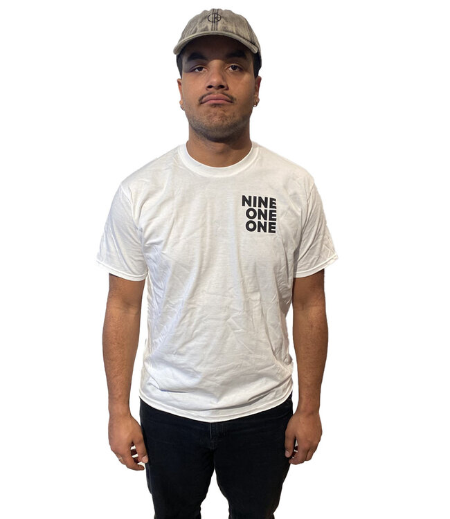 NINE ONE ONE Shield Tee - White