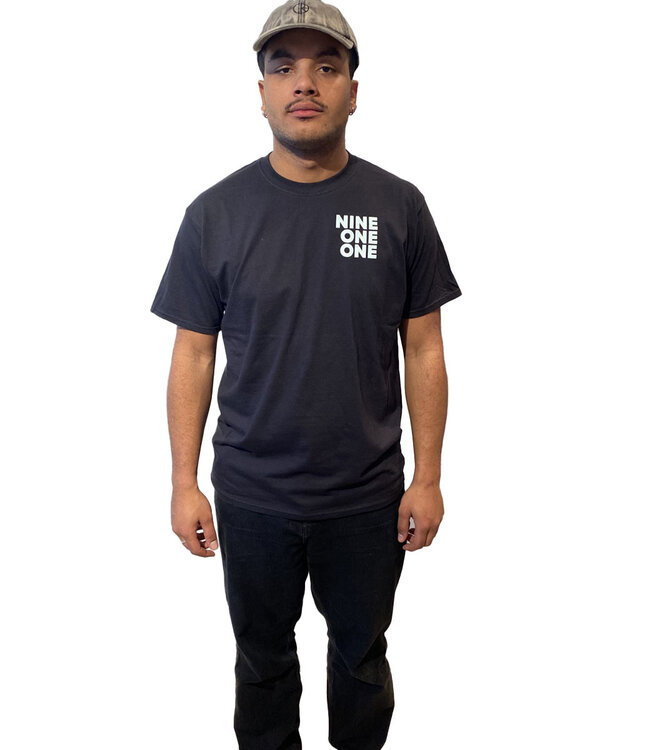 NINE ONE ONE Shield Tee - Black