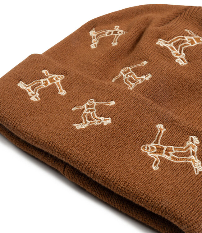 THRASHER Gonz Pattern Beanie - Brown