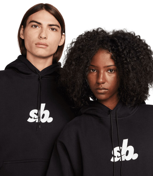 NIKE SB Embroidered "SB" Logo Hoodie - Black/White