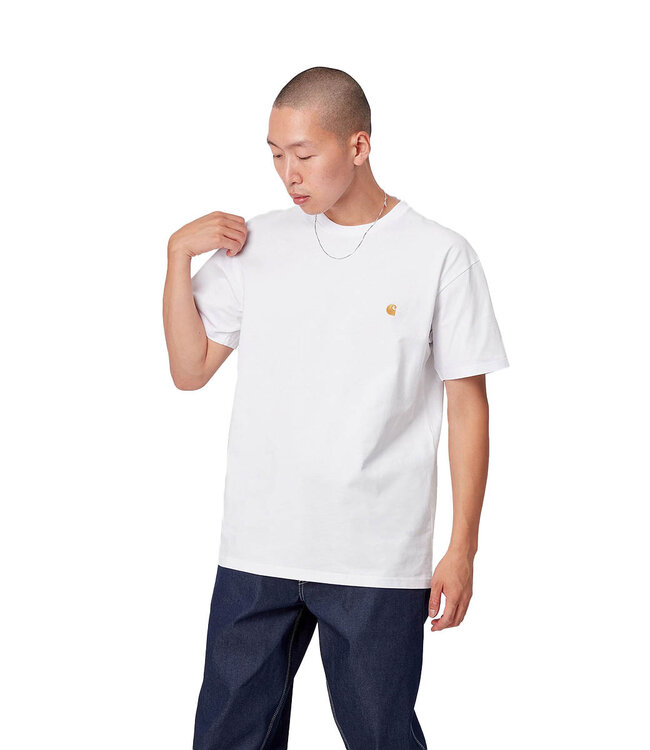 CARHARTT WIP Chase T-Shirt - White/Gold