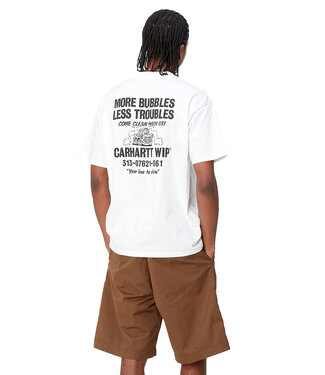 CARHARTT WIP S/S Less Troubles T-Shirt - White/Black