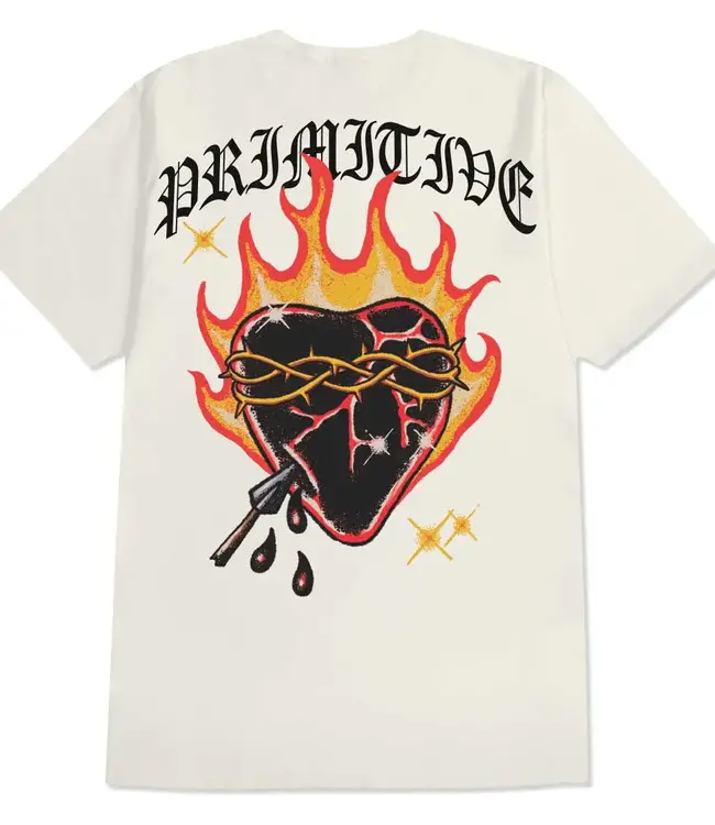 PRIMITIVE Flames Tee - Cream