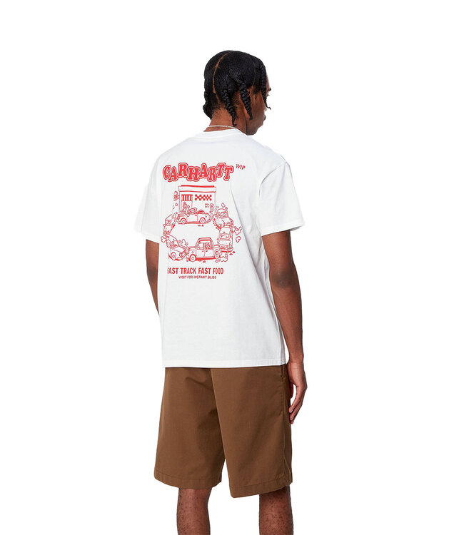 CARHARTT WIP Fast Food T-Shirt - White/Red