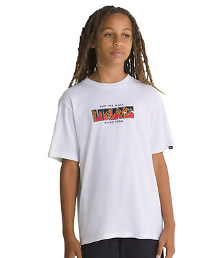 VANS Digi Flames Kids T-Shirt - White