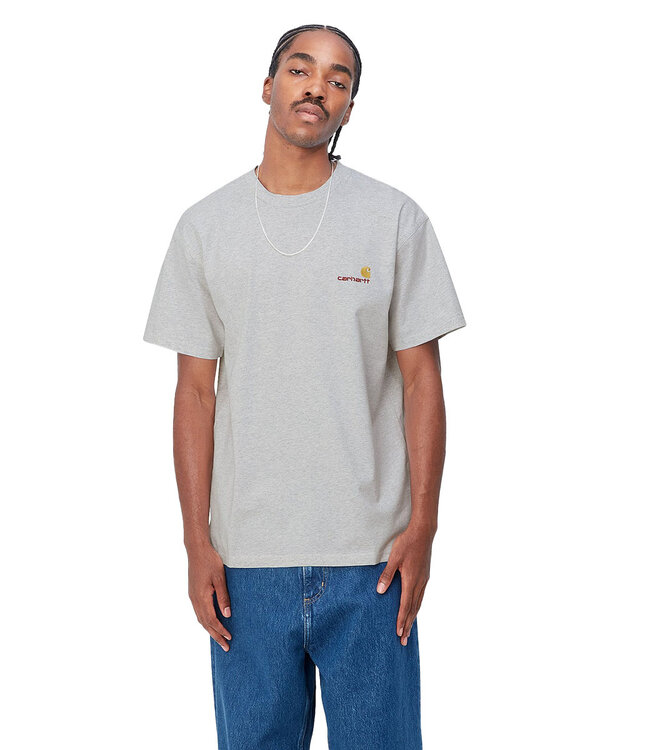 CARHARTT WIP S/S American Script T-Shirt - Ash Heather