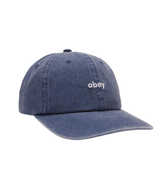 OBEY Pigment Lowercase 6 Panel Cap - Pigment Navy