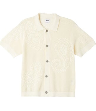 OBEY Tear Drop Open Knit Shirt - Unbleached