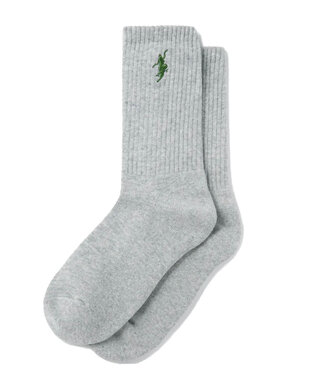 POLAR No Comply Rib Socks - Heather Grey/Green