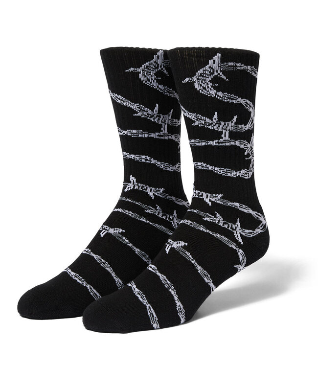 HUF Barbed Wire Crew Sock - Black