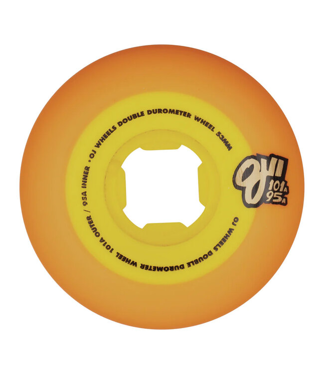 OJ WHEELS Double Duro Mini Combo Wheels Orange Yellow - 53mm 101a/95a