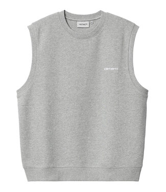 CARHARTT WIP Script Vest Sweat - Grey Heather/White