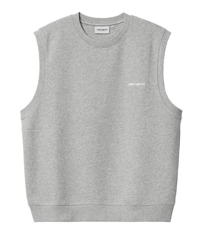 CARHARTT WIP Script Vest Sweat - Grey Heather/White