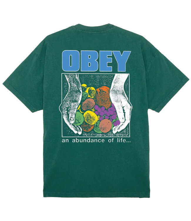 OBEY An Abundance Of Life T-Shirt - Adventure Green