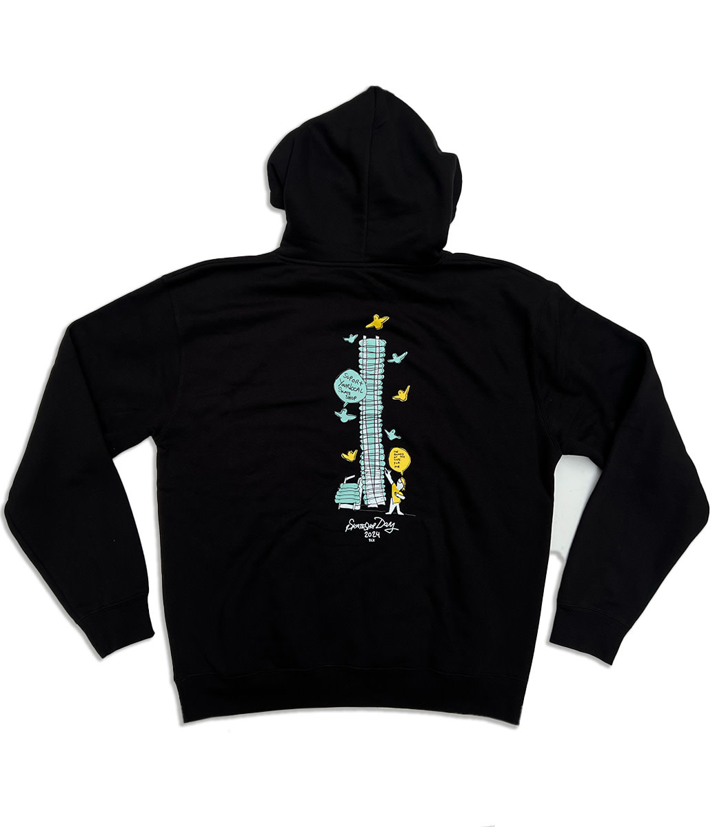 SKATESHOPDAY 911 Deck Wall Hoodie - Black