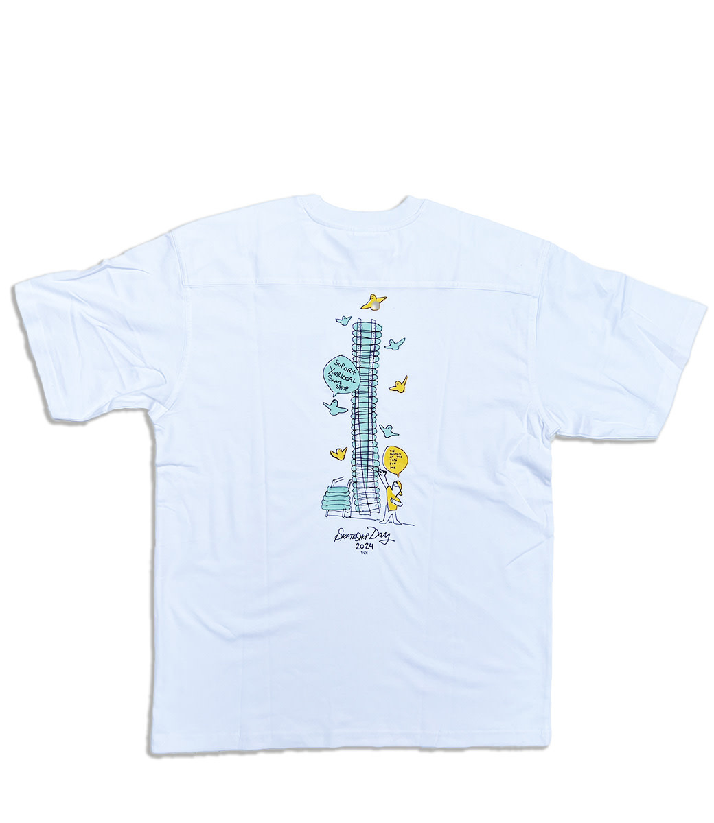 SKATESHOPDAY 911 Deck Wall Tee - White