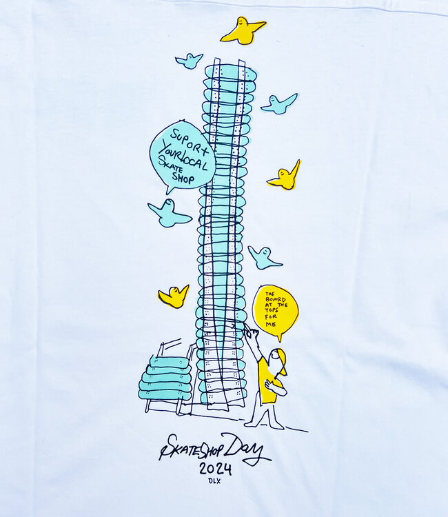 SKATESHOPDAY 911 Deck Wall Tee - White