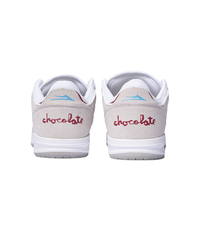 LAKAI Telford Low x Chocolate - Off-White/Red Suede