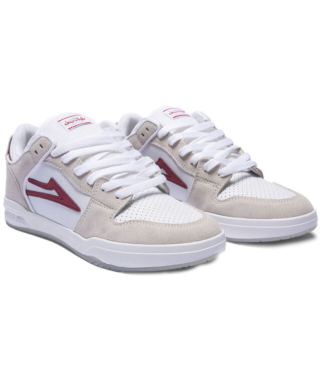 LAKAI Telford Low x Chocolate - Off-White/Red Suede