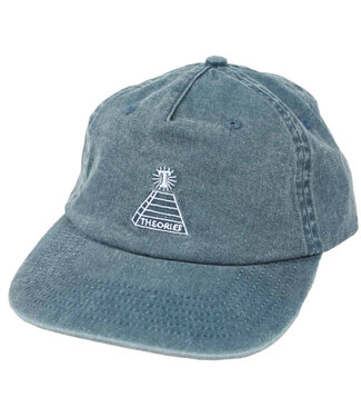 THEORIES Scribble Strapback Denim Hat - Indigo