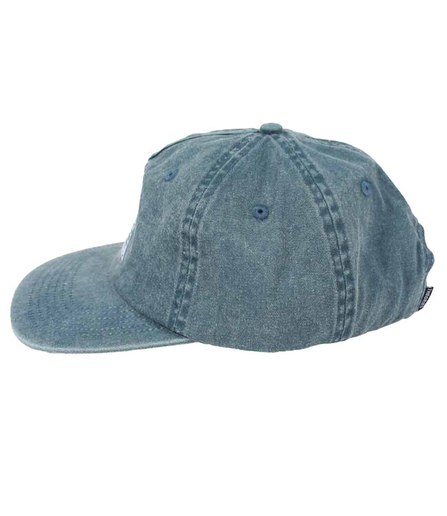 THEORIES Scribble Strapback Denim Hat - Indigo
