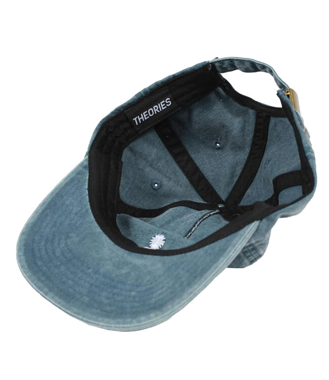 THEORIES Scribble Strapback Denim Hat - Indigo