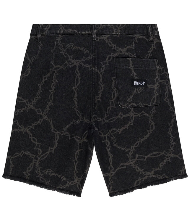 RIPNDIP Wired Denim Shorts - Black