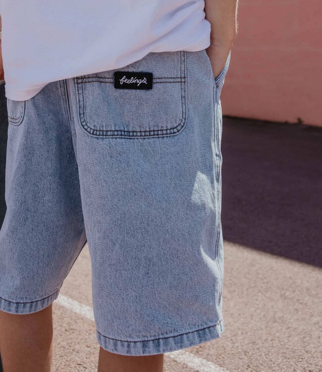 FEELINGS Maker Shorts - Light Indigo Wash