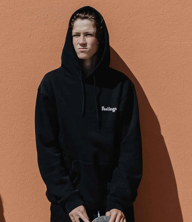 FEELINGS Layered Hoodie - Black