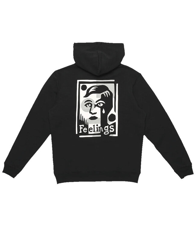 FEELINGS Layered Hoodie - Black