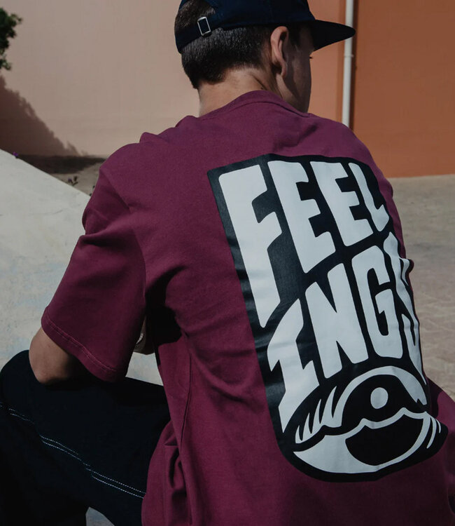 FEELINGS Logo T-Shirt - Burgundy