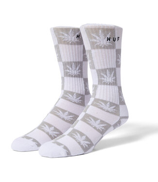 HUF Checkered Plantlife Sock - White