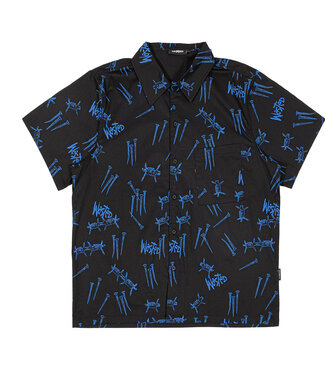 WASTED PARIS Shirt All Over Blind - Black/Ultra Blue WASTED PARIS Shirt All Over Blind - Black/Ultra Blue
