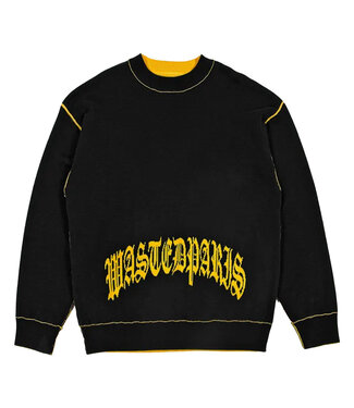 WASTED PARIS Sweater Reverse Kingdom - Black/Golden Yellow