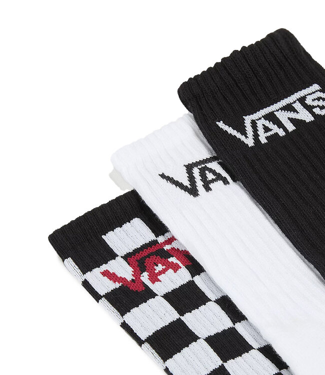 VANS Classic Vans Crew Sock Youth - Black/White/Checker