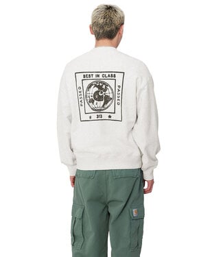 CARHARTT WIP Stamp Sweat - Ash Heather/Black