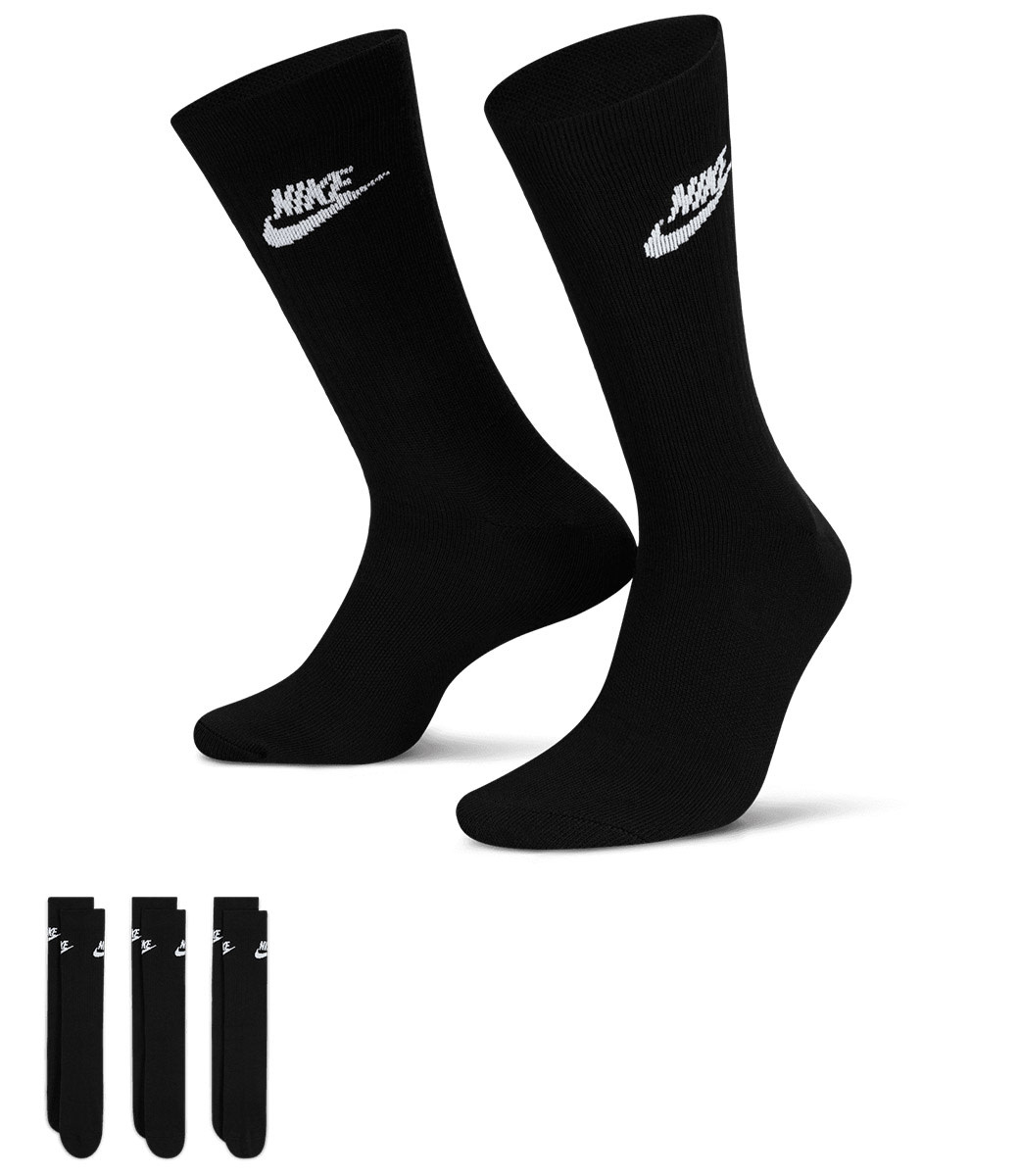 NIKE SB Essential Crew Socks - Black/White