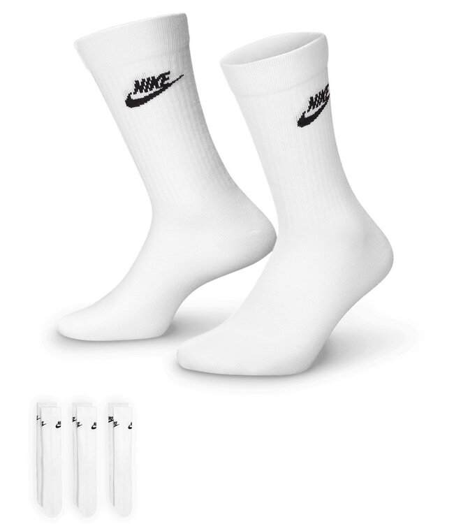 NIKE SB Essential Crew Socks - White/Black