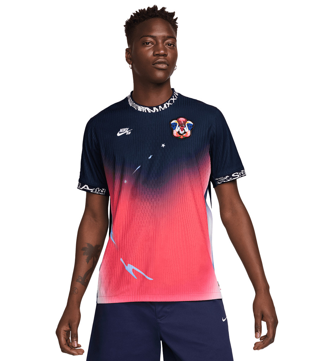 NIKE SB Olympic Jersey - Obsidian/Bright Crimson/White