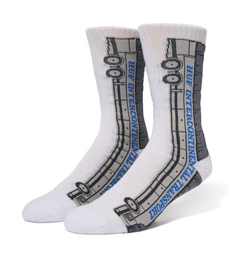 HUF International Transport Crew Sock - White