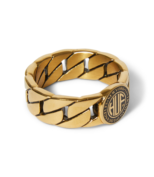 HUF Regional Cuban Link Ring - Gold