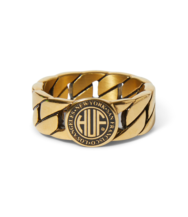 HUF Regional Cuban Link Ring - Gold