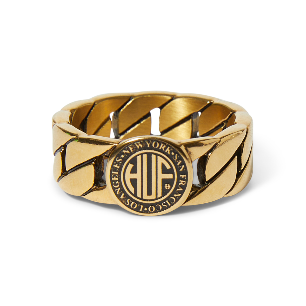 HUF Regional Cuban Link Ring - Gold