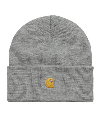 CARHARTT WIP Chase Beanie - Grey Heather/Gold