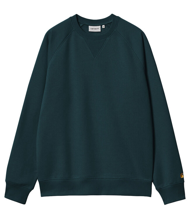 CARHARTT WIP Chase Sweat - Duck Blue/Gold