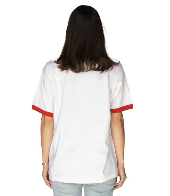 WELCOME Barb S/S Ringer Tee - White/Red