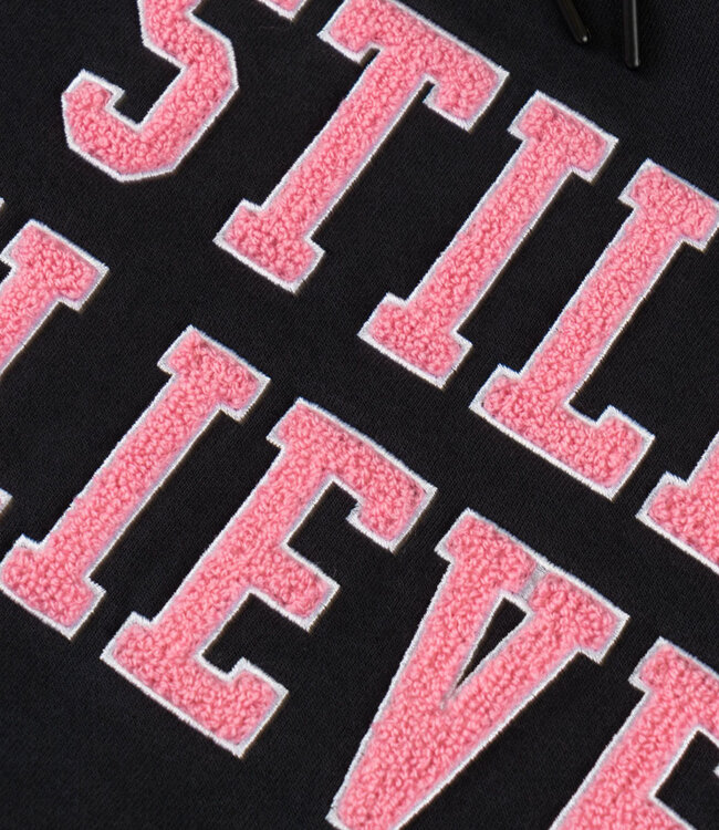 WELCOME Believe Pigment-Dyed Hoodie - Black