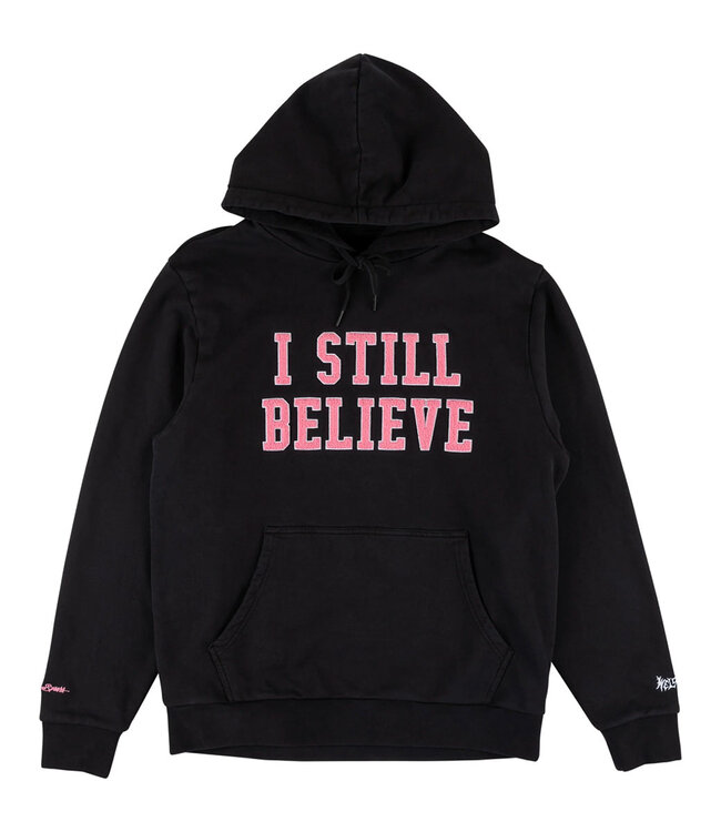 WELCOME Believe Pigment-Dyed Hoodie - Black