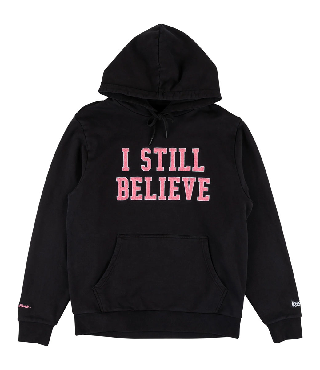 WELCOME Believe Pigment-Dyed Hoodie - Black