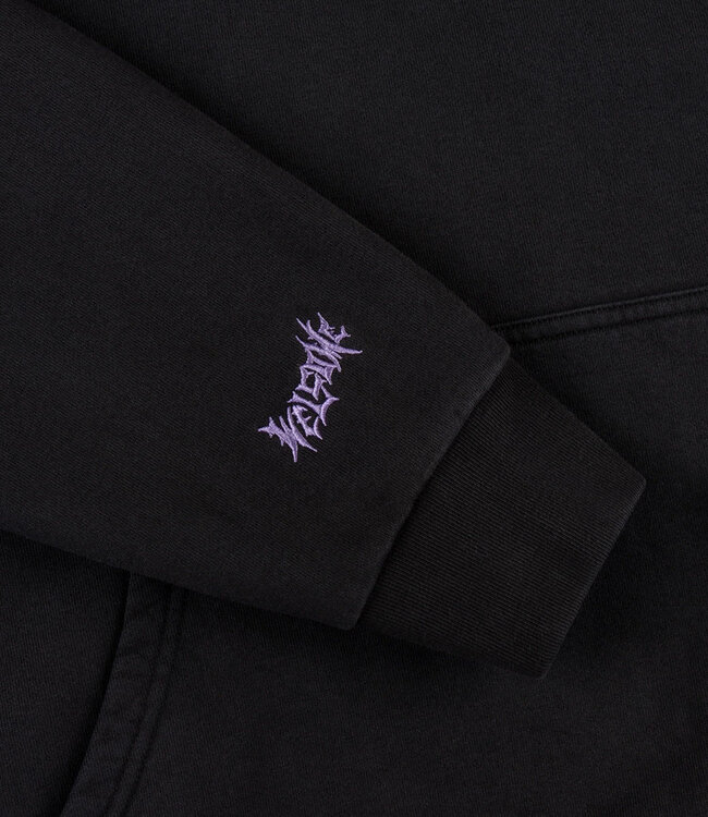 WELCOME Flower Pigment-Dyed Hoodie - Black